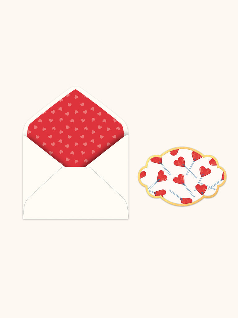 Heart Lollipops Deluxe Greeting Cards