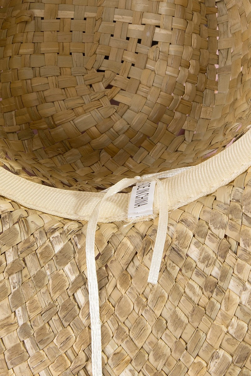 Straw Basket Concho Strap Western Cowboy Hat