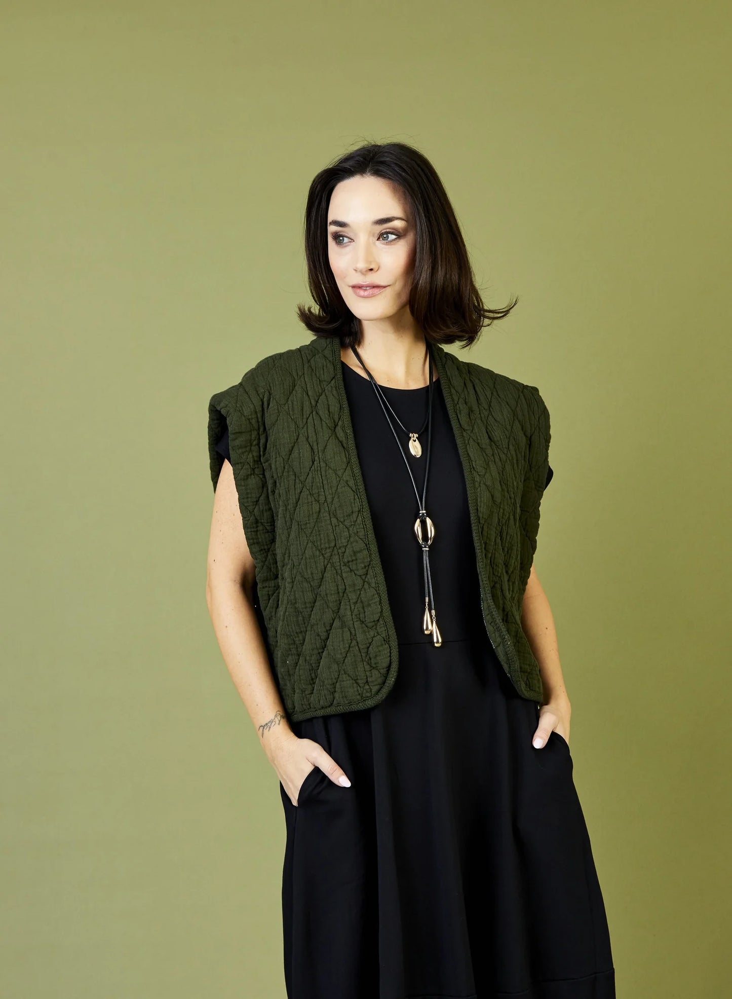 Carrie Quilted Short Gilet