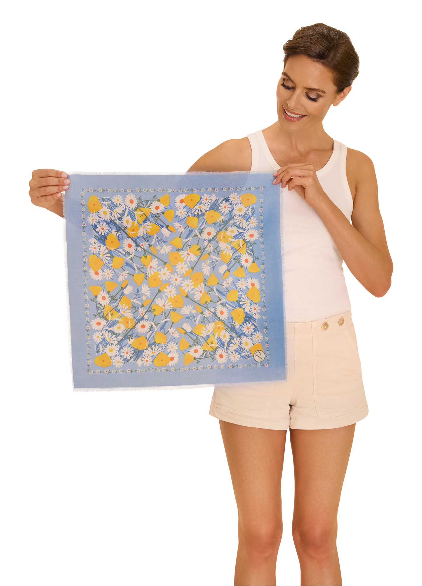 Cotton Bandana Scarf | Marvelous Meadow Blue