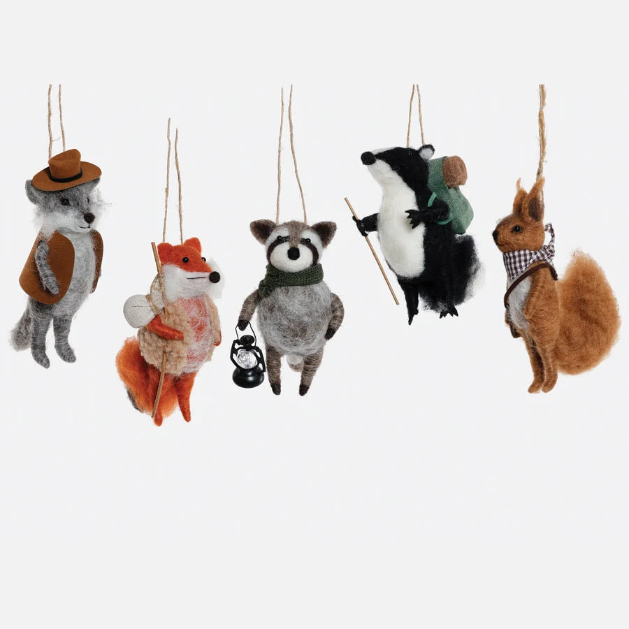 Forest Animal Wool Ornament