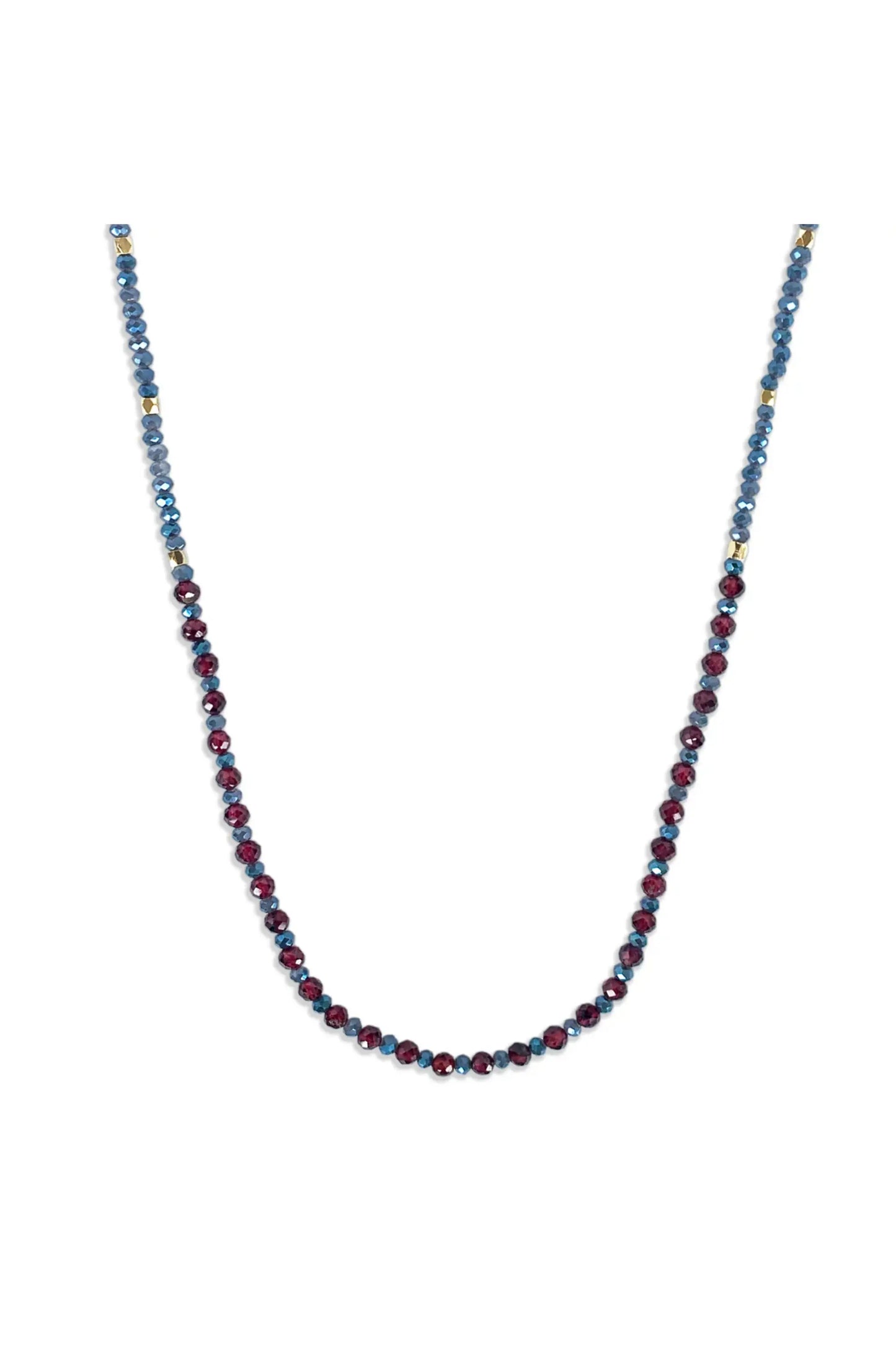 Garnet Necklace/Triple Wrap Bracelet