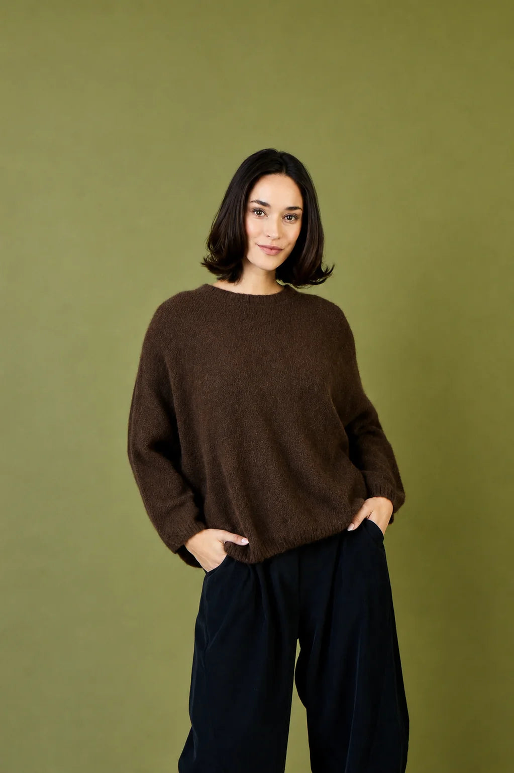 Jenny Baby Alpaca Boxy Knit Sweater