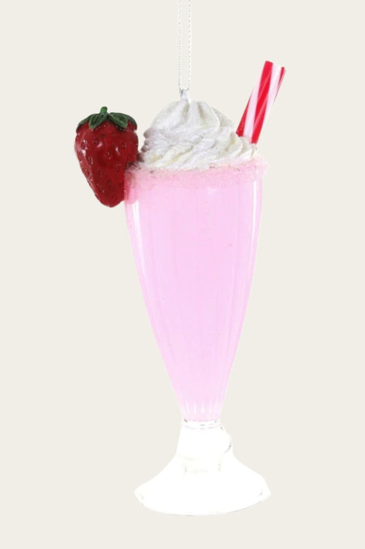 Strawberry Milkshake Ornament