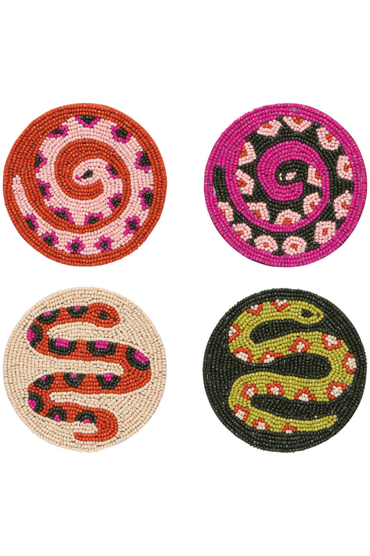 Gardenland Beaded Coasters Set of 4