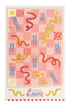 Snakes & Ladders Decorative Dishtowel