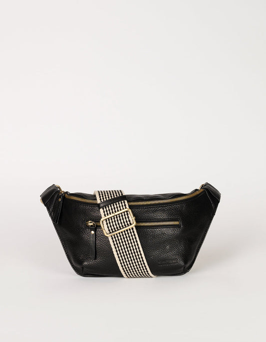 Drew Bum Bag | Black Soft Grain Leather