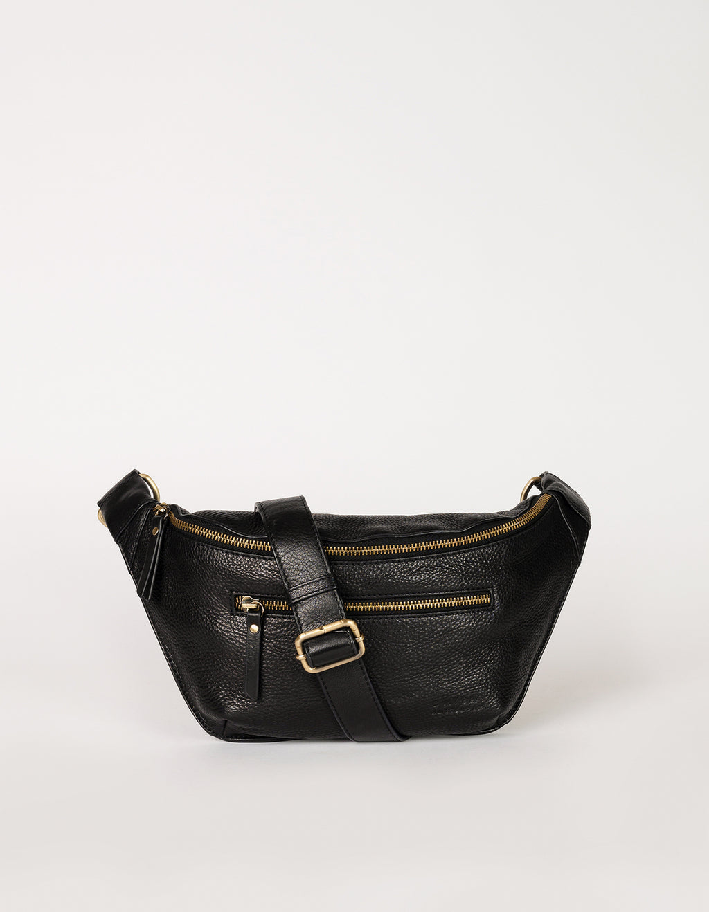 Drew Bum Bag | Black Soft Grain Leather