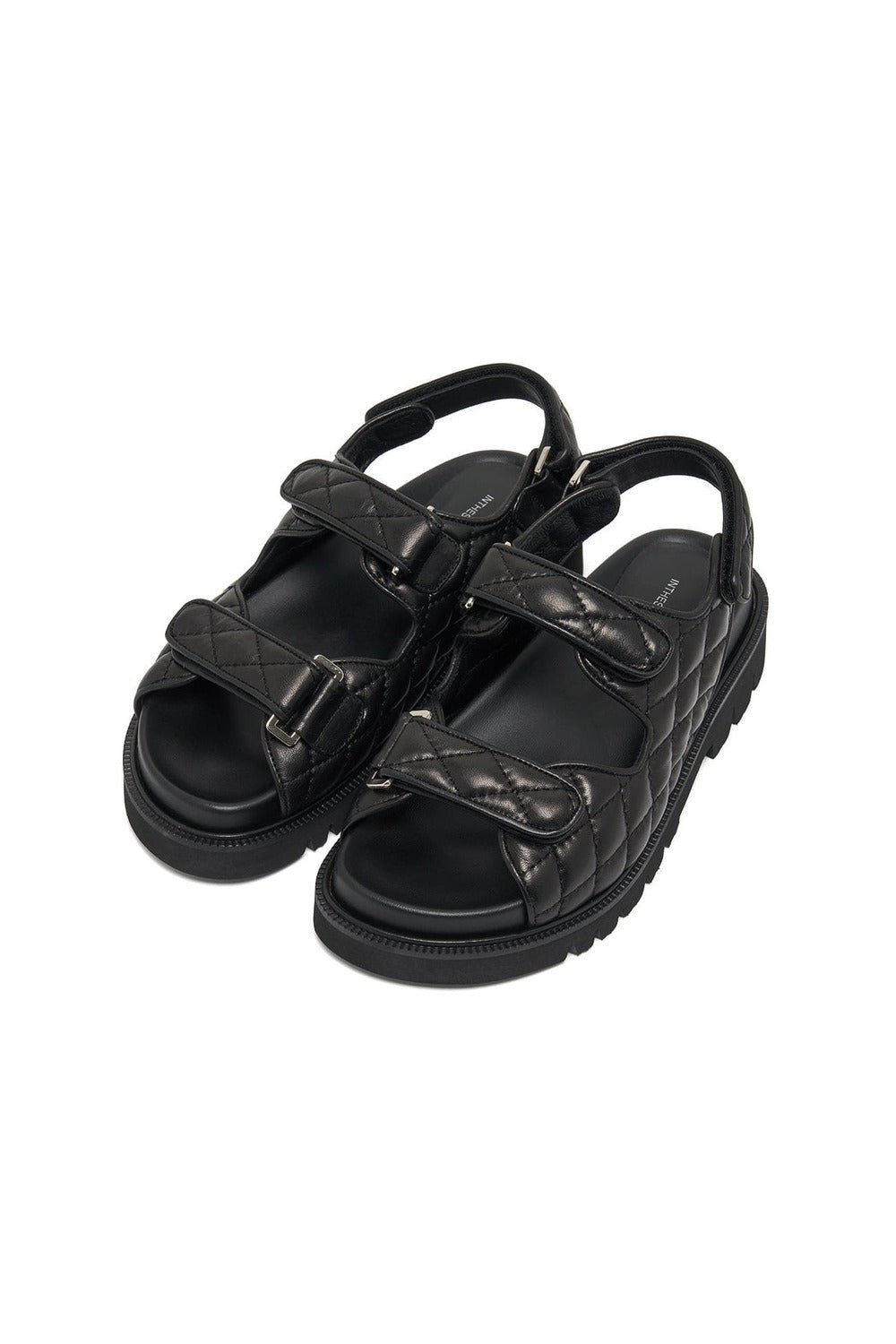 THE EMMA Quilted Leather Sandal | Black