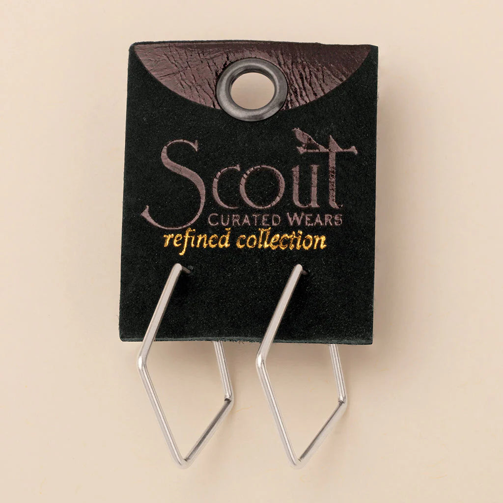 Orion Diamond Hoop Sterling Silver - Refined Earring Collection