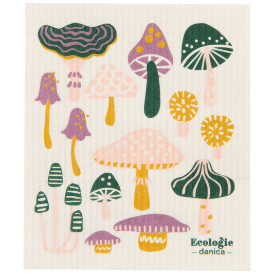 Mushroom Gems Swedish Dish Cloth