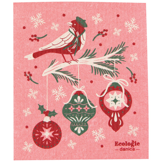 Season's Tweetings Swedish Dish Cloth
