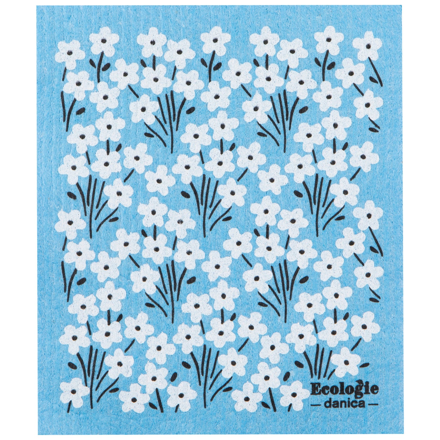 Bouquet Blue Swedish Dishcloth