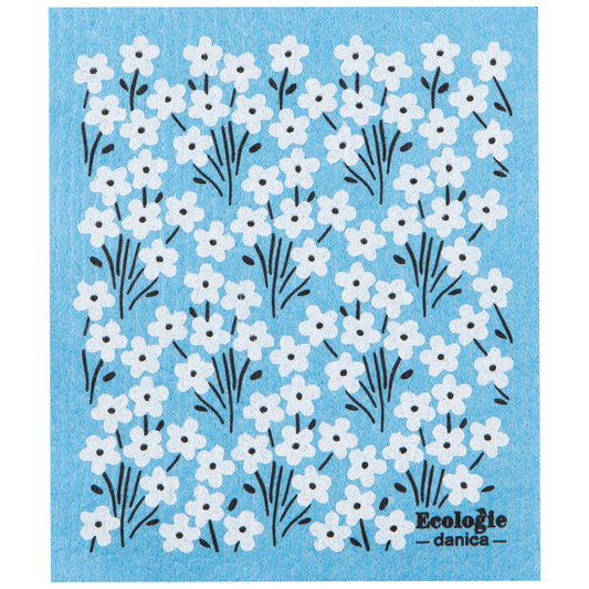 Bouquet Blue Swedish Dishcloth