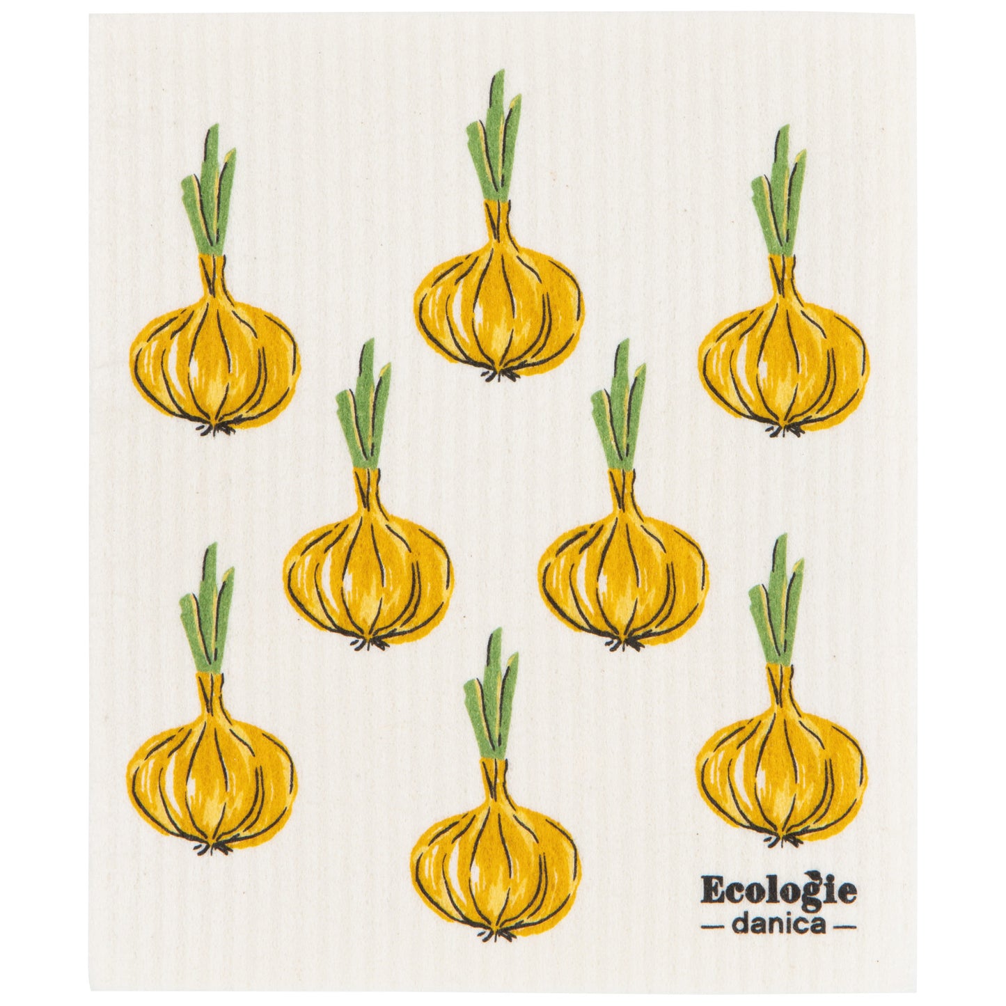 Veggie Stand Onions Swedish Dishcloth