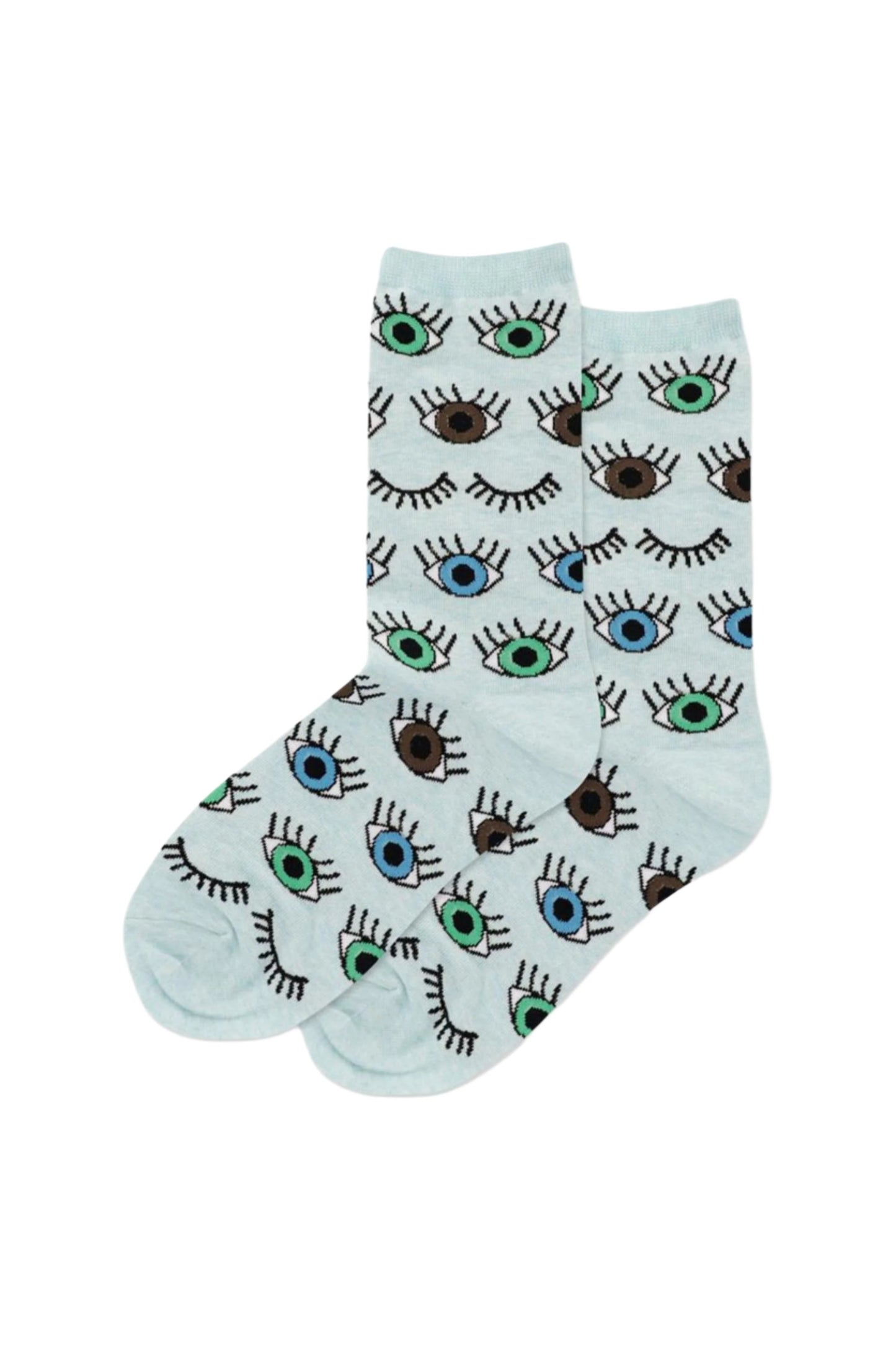 HOTSOX Women's Eyes Crew Socks