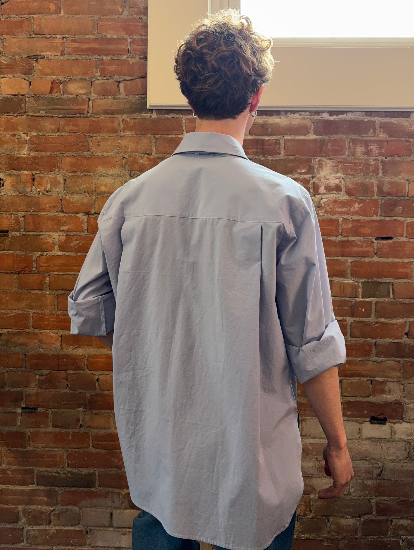 Oversized Flare Button Up