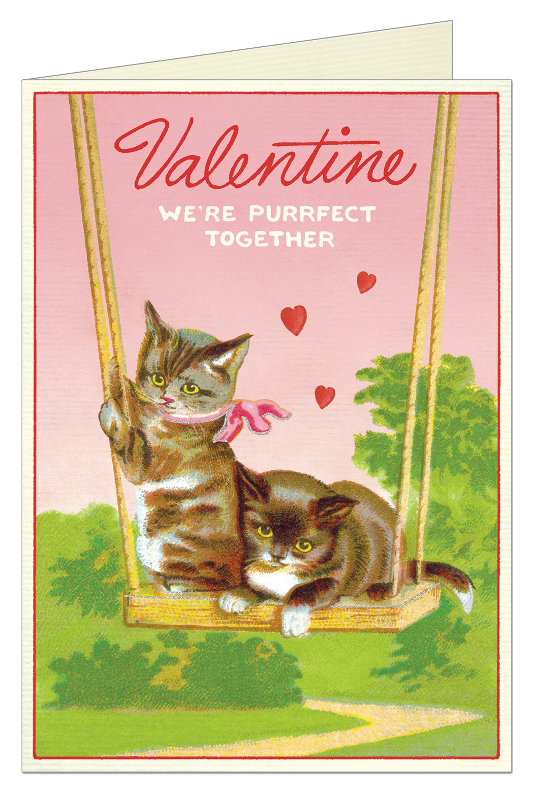 Valentine Cat Greeting Card Blank