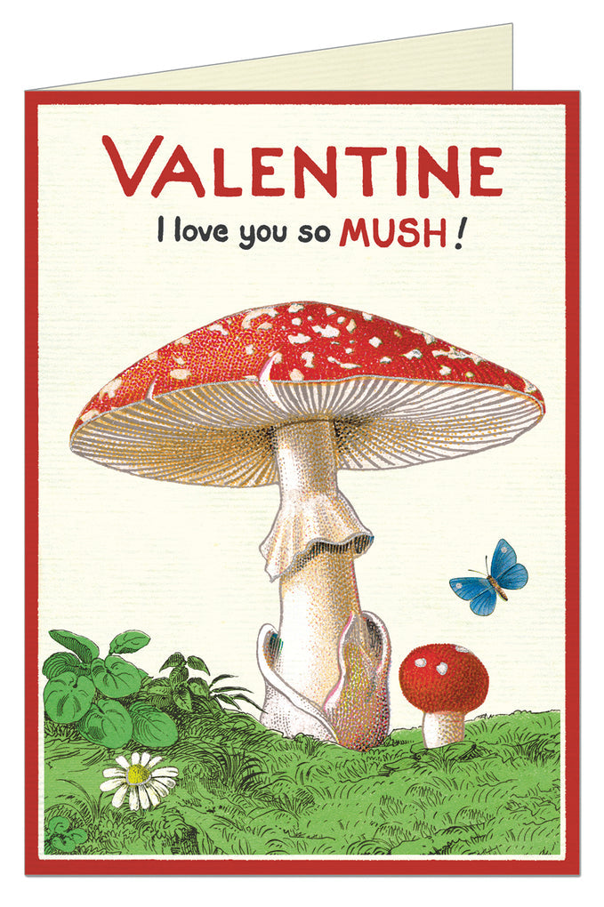 Valentine Mushrooms Greeting Card Blank