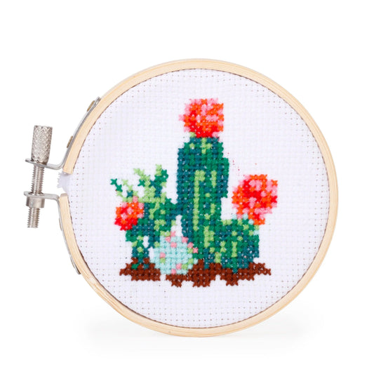 Mini Cross Stitch Embroidery Kit | Cactus