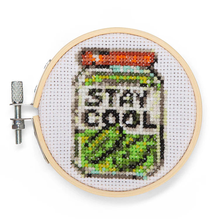 Mini Cross Stitch Embroidery Kit - Pickle Jar