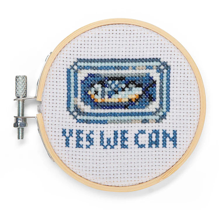 Mini Cross Stitch Embroidery Kit - Sardine