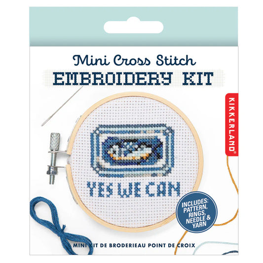 Mini Cross Stitch Embroidery Kit - Sardine
