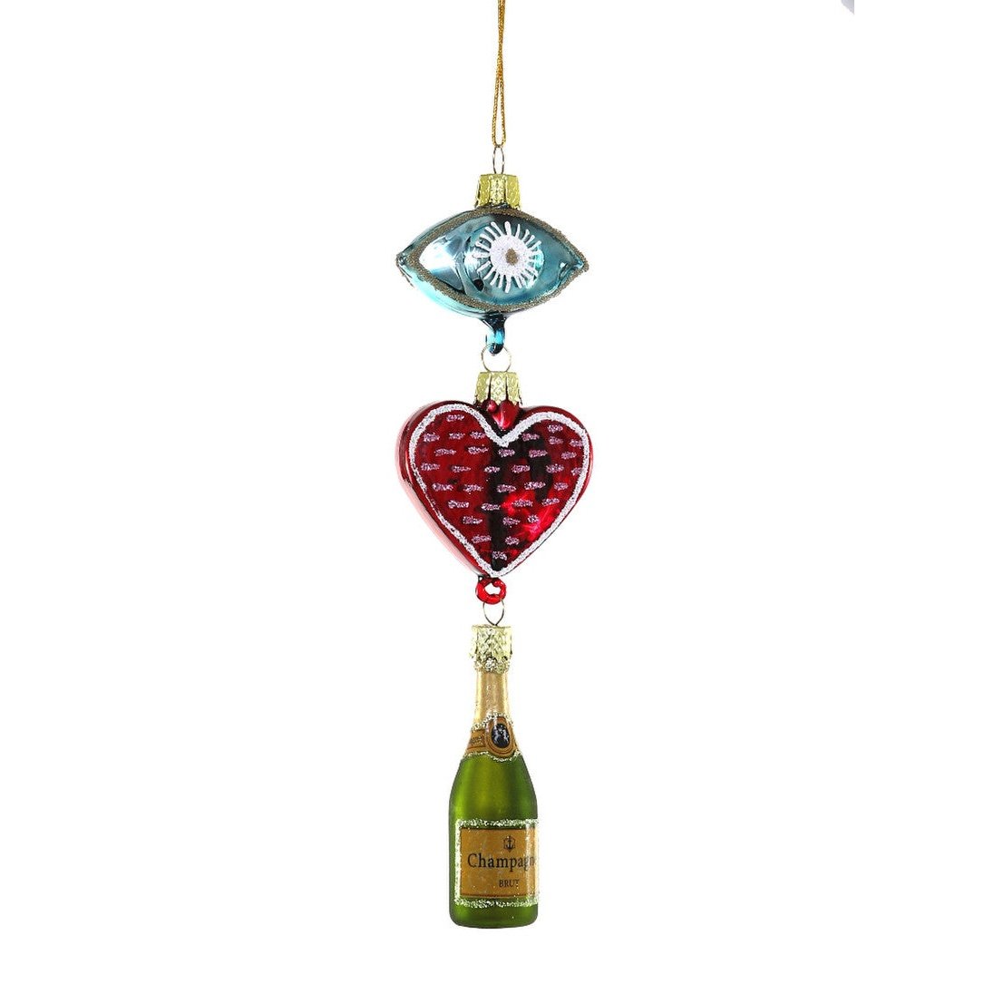 I Heart Champagne Ornament