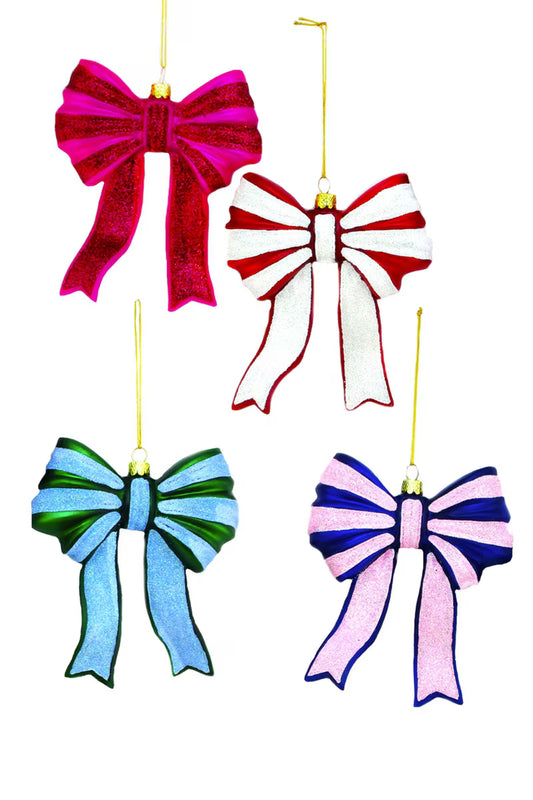 Large Glitter Bows Ornaments