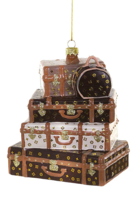 Stacked Luxury Luggages Ornament