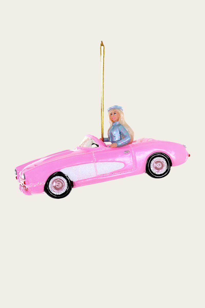 Pink Corvette Ornament