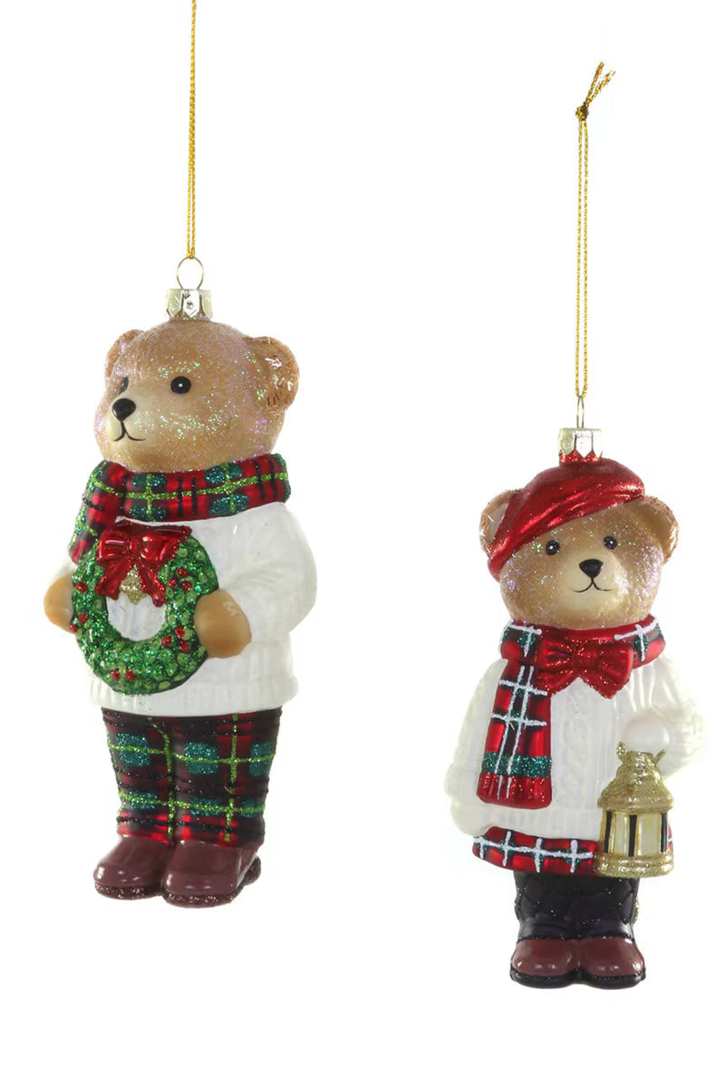 Preppy Tartan Bears Bears 2 Assorted Ornament