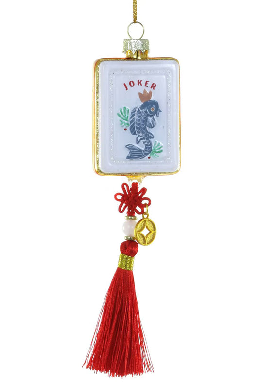 Tasseled Mahjong Tile Ornament
