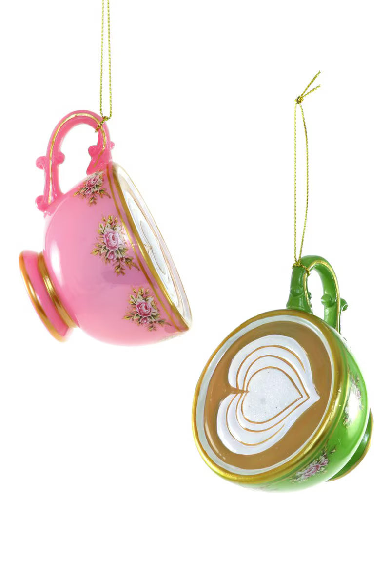 Luxe Latte Teacup Ornament Assorted