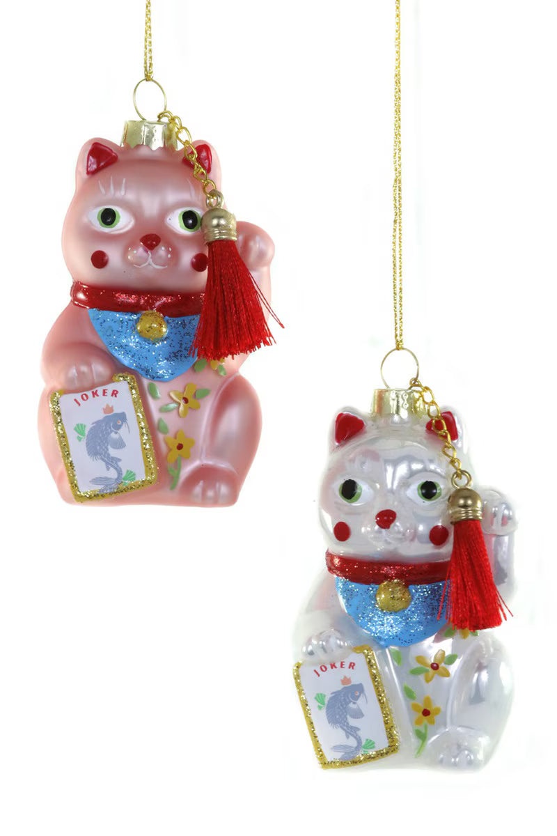 Mahjong Maneki Neko Cat Ornament