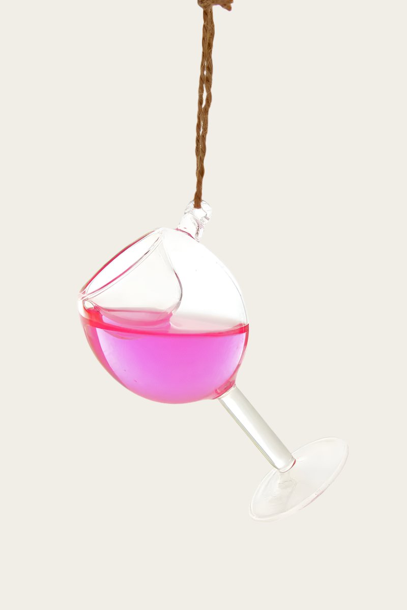 Glass of Wine Ornament | Blush