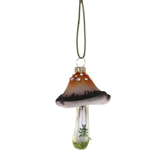 Bejeweled Glen Wooded Mushroom Ornament