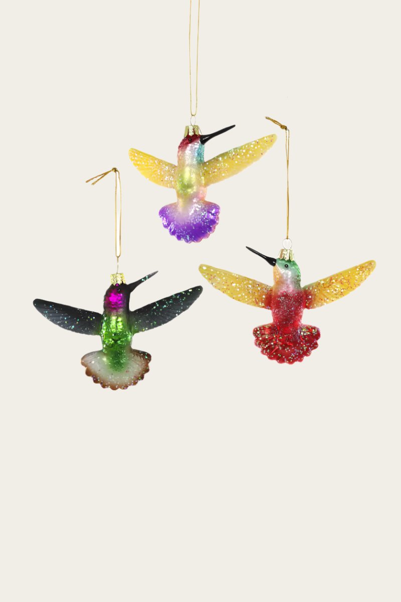 Ruby Throated Hummingbird Ornament