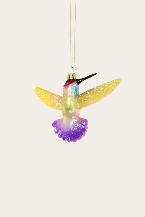 Ruby Throated Hummingbird Ornament