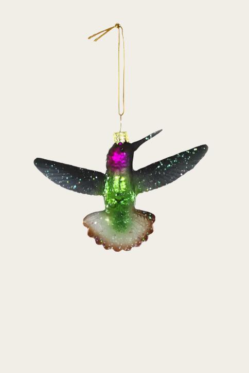 Ruby Throated Hummingbird Ornament