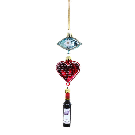 I Heart Wine Ornament