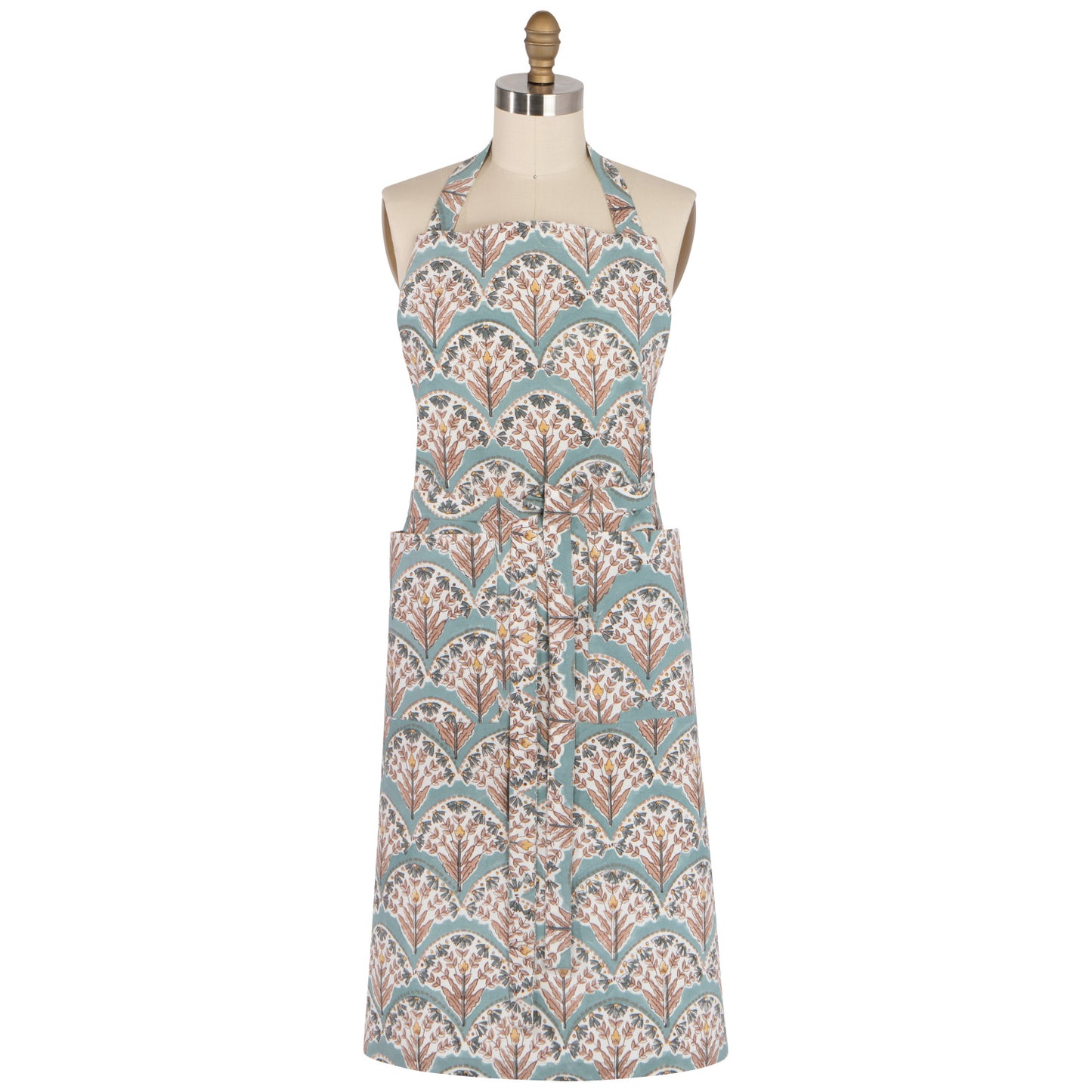 Bouquet Block Print Apron