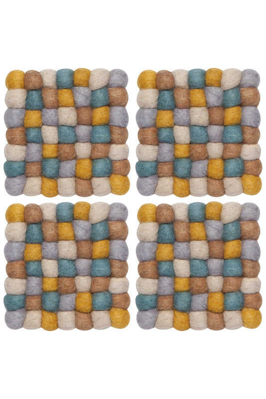 Ochre Dot Coasters | Set of 4