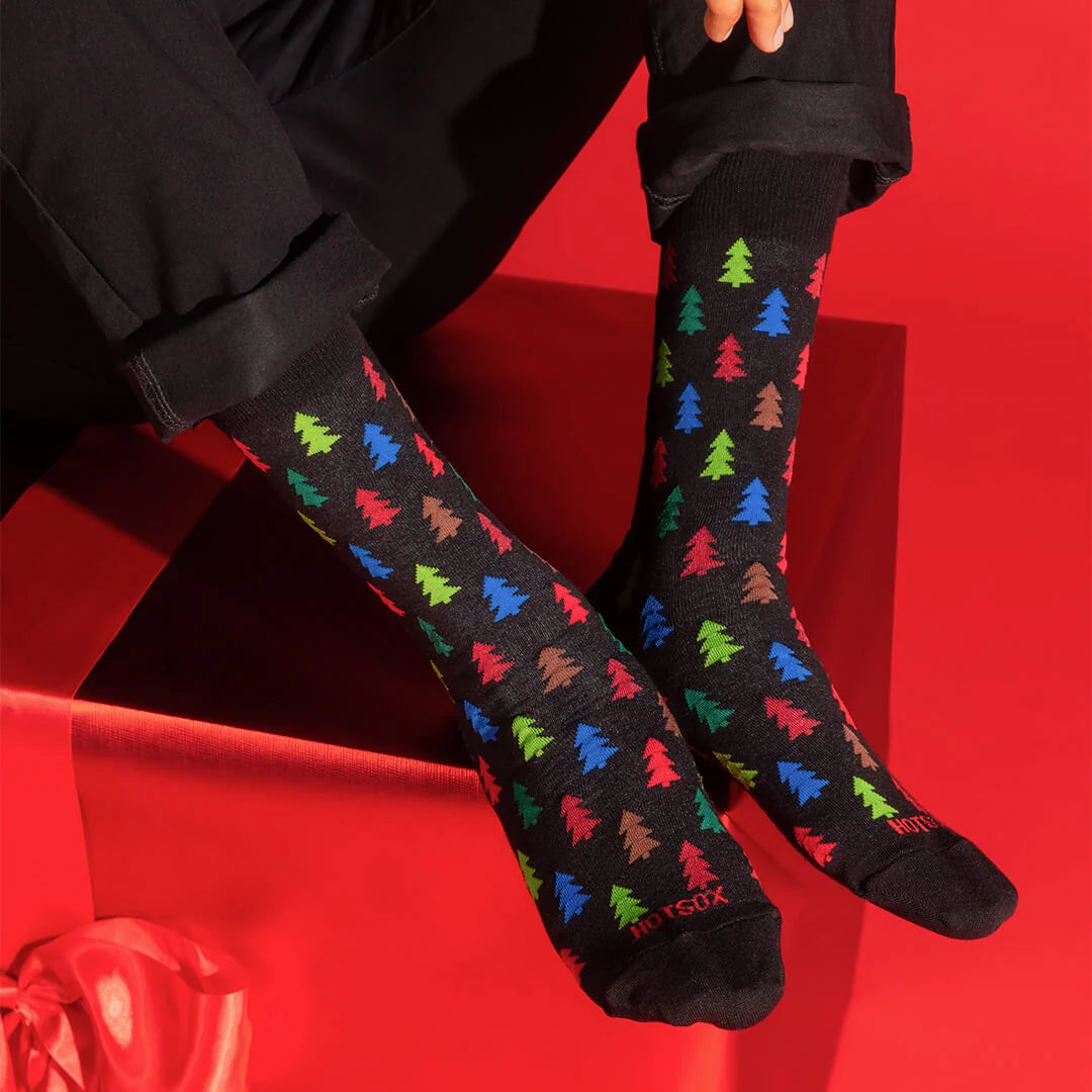 HOTSOX Men's Trees Crew Socks