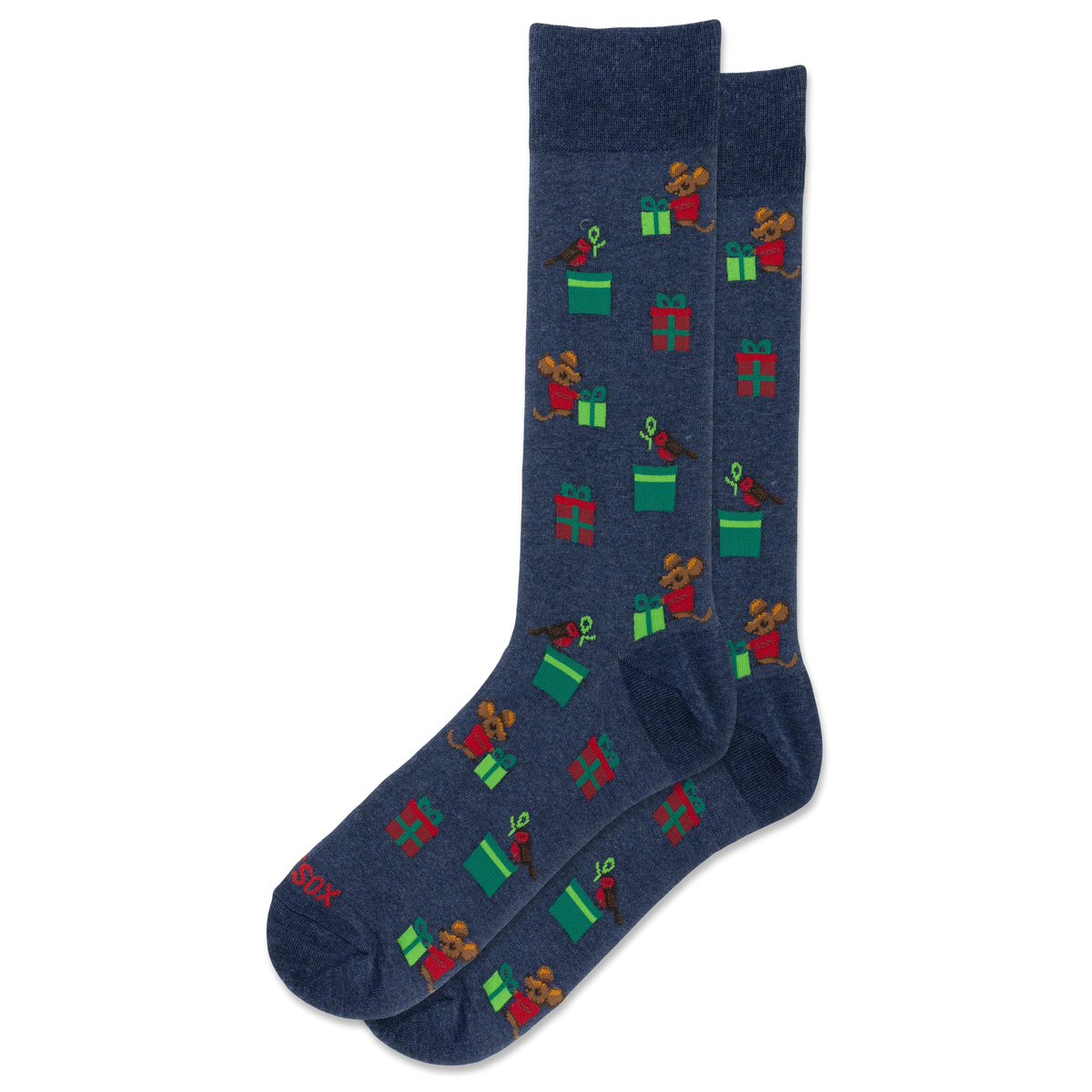 HOTSOX Men's Christmas Critters Crew Socks