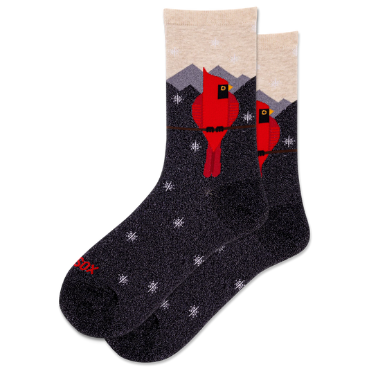 HOTSOX Women's Metallic Cardinal Crew Sock