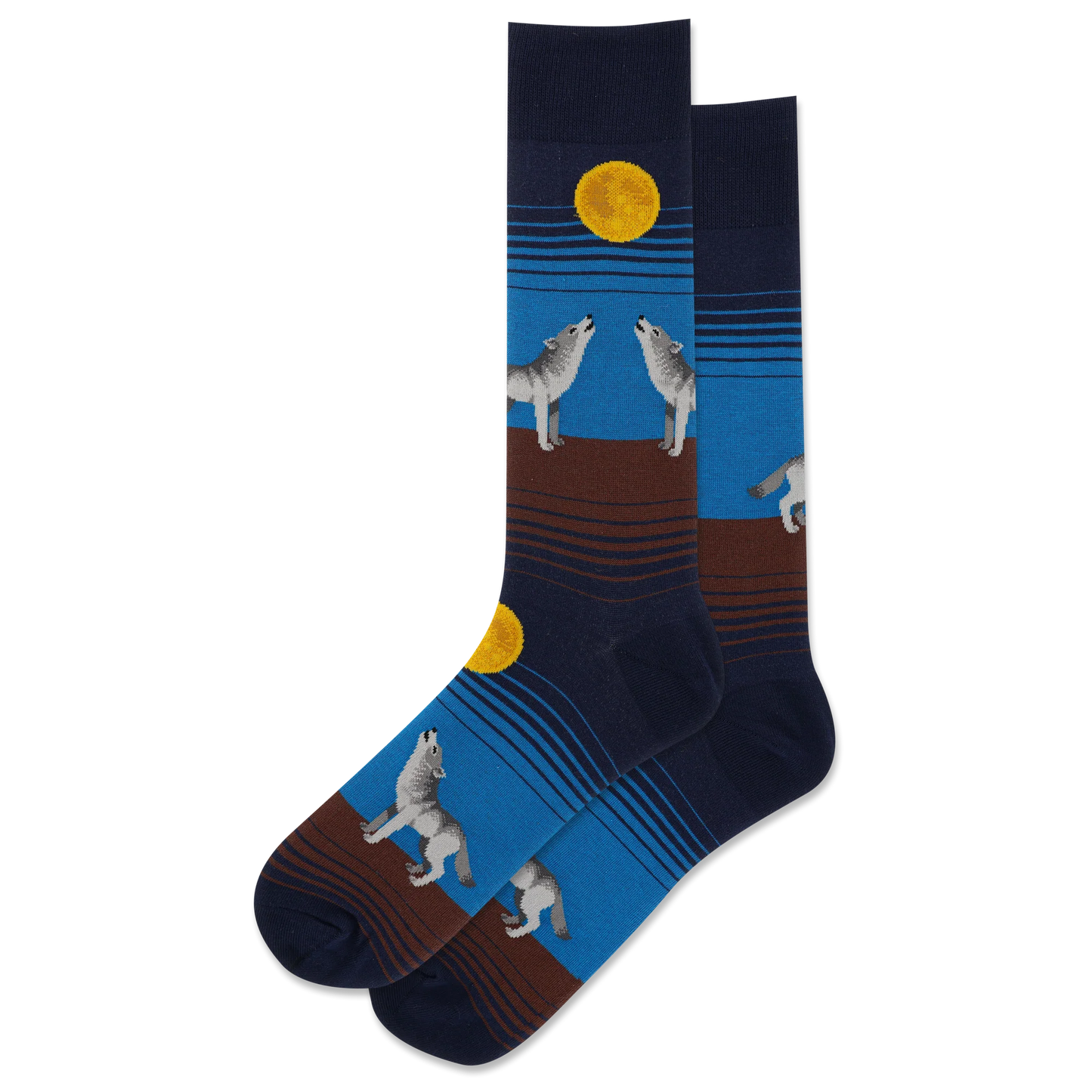 HOTSOX Men's Howling Wolf Crew Sock