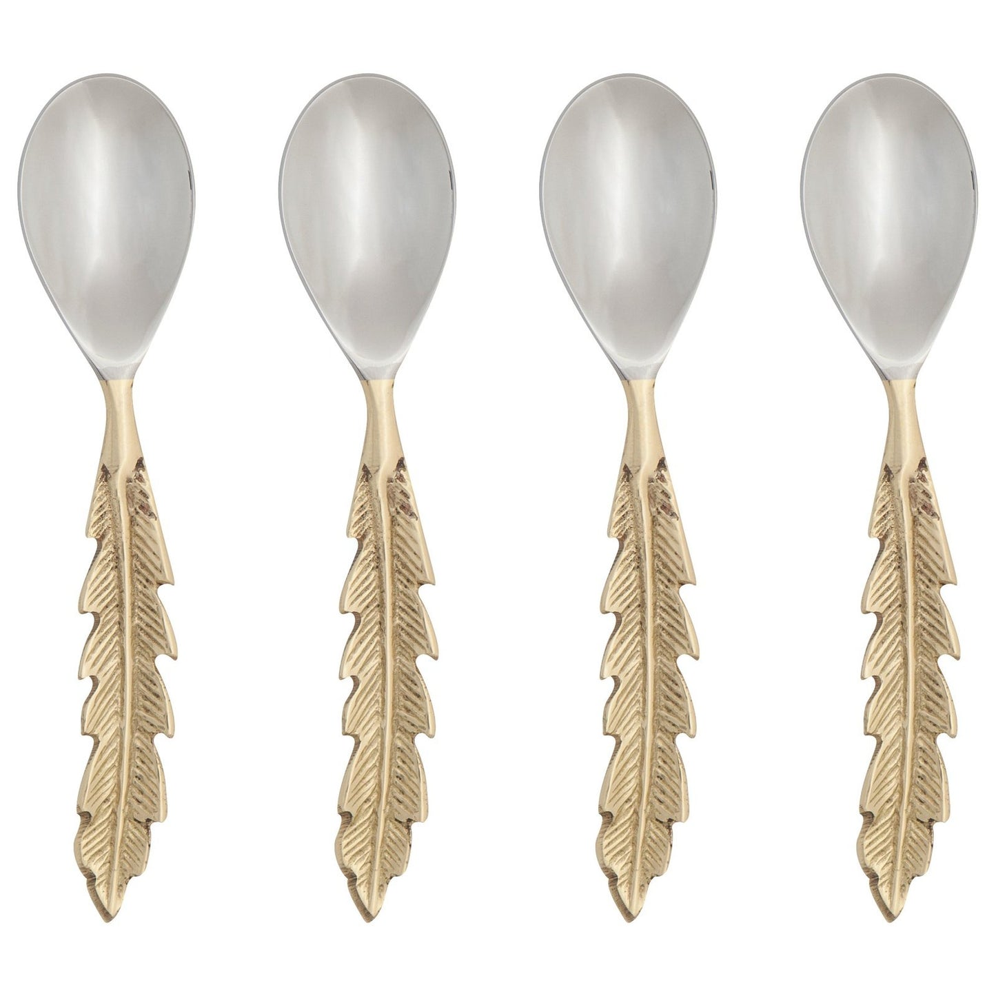 Plume Gold Spoons Set of 4
