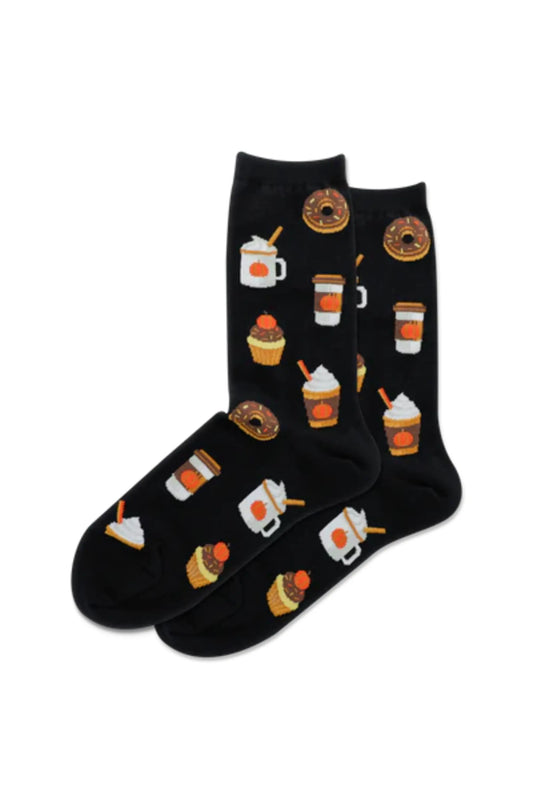 HOTSOX Women's Pumpkin Spice Crew Socks