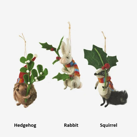 Wool Forest Animal Ornament